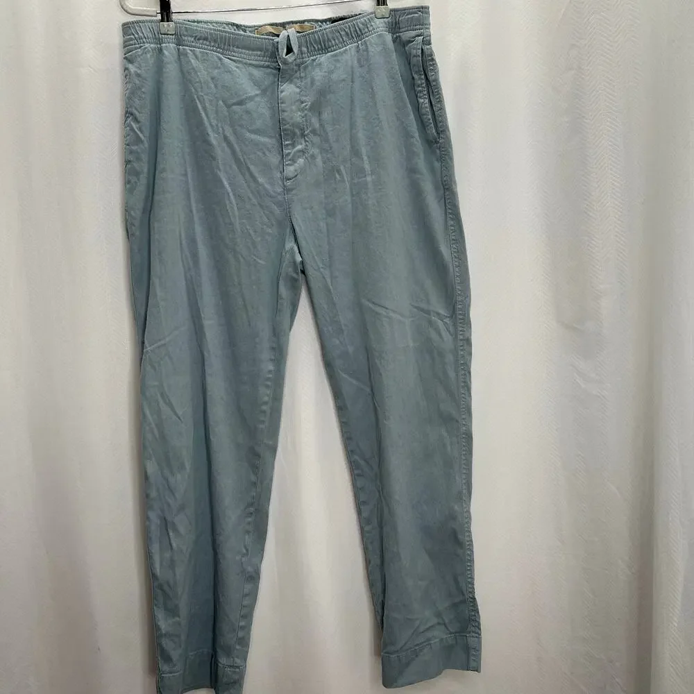 Banana Republic men’s linen blend pants blue 38 spring 24 casual straight leg